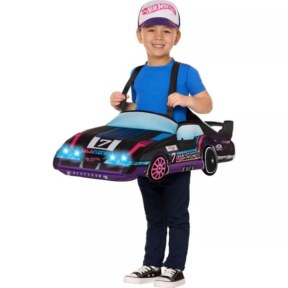 Little Boys Girls HOT WHEELS Light Up Rider GT-Scorcher CAR Costume ONE SIZE NWT - Picture 1 of 4
